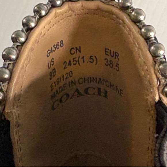 New Coach Bowery Bead Chain Leather Snakeskin G4368 Chelsea Ankle Boot 8 / 38.5 - Picture 12 of 16